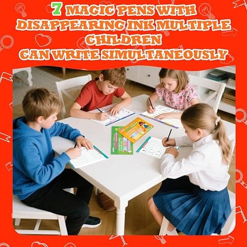Lumikidz Magic Grooved Writing Practice for Kids Ages 3–5 - Reusable Grooved Writing Books for Kids 3–5 - Handwriting Practice for Kids 5–7 - Preschool Tracing Books & Learning Activities thumbnail 7