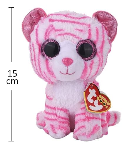TY - Beanie Boo's - Peluche Asia Tigre 15 cm - Rose/Blanc, TY36180, 7" thumbnail 2
