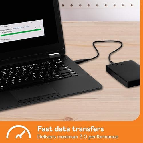 WD 2TB Elements Portable External Hard Drive for Windows, USB 3.2 Gen 1/USB 3.0 for PC & Mac, Plug and Play Ready - WDBU6Y0020BBK-WESN thumbnail 6