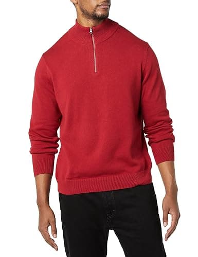 Amazon Essentials Men's 100% Cotton Quarter-Zip Sweater thumbnail 3