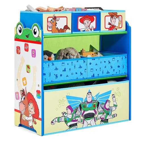 Delta Children - Toy Story Design & Store 6 Bin Toy Storage Organizer - Greenguard Gold Certified, Blue - Image 1
