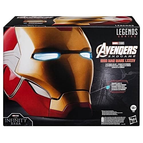 Marvel Legends Series Iron Man Premium Electronic Helmet with Light FX, Avengers: Endgame Adult Collectible Roleplay Gear thumbnail 3