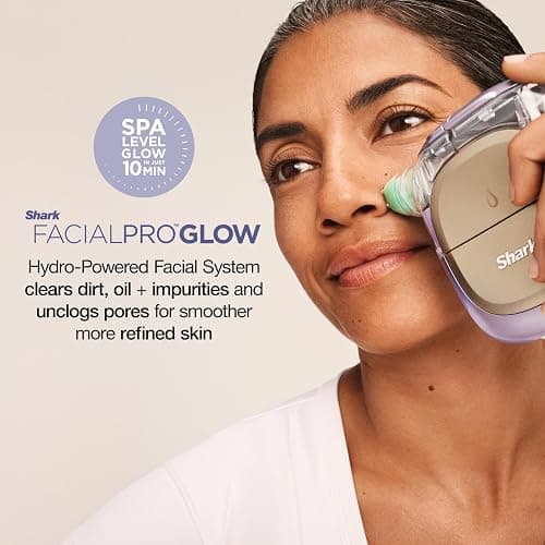 Shark FacialPro Glow at-Home Hydro-Powered Facial System with DePuffi Hot & Cold Therapy – Professional Spa Skincare Device for Pore Cleansing, Hydration, & Radiant Glow, Black, FH320BK thumbnail 2