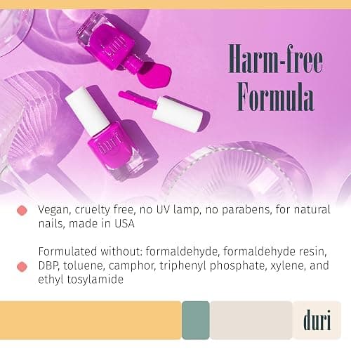 duri 791 Berry Margarita - Neon Purple Nail Polish, Semi Matte, Fast Drying, 0.45 Fl Oz thumbnail 4