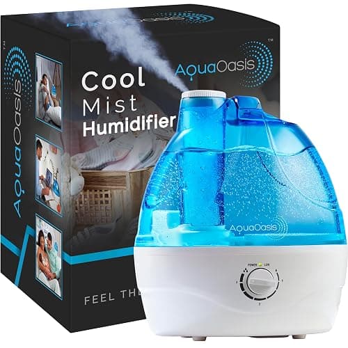AquaOasis® Cool Mist Humidifier (2.2L Water Tank) Quiet Ultrasonic Humidifiers for Bedroom & Large room - Adjustable -360 Rotation Nozzle, Auto-Shut Off, Humidifiers for Babies Nursery & Whole House - Image 1
