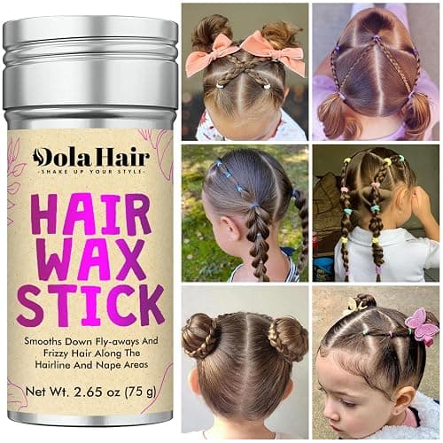 Dolahair Hair Wax Stick - Flyaway Control and Styling Pomade for Kids, Women, and Men - Slick Back Hair Bun Maker and Hair Accessorie for Teen Girls (1 Pack of Wax) thumbnail 3