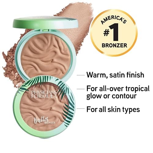 Physicians Formula Murumuru Butter Bronzer, Moisturizing, Nourishing Murumuru Butter for Silky Glow, Dermatologist Tested, Hypoallergenic, Vegan & Cruelty-Free - Light Bronzer thumbnail 2