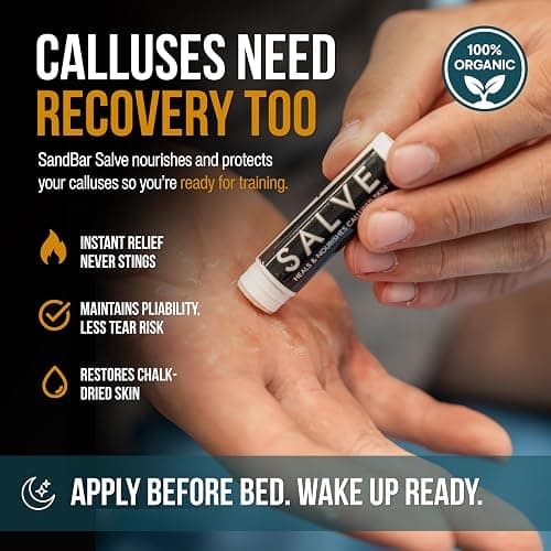 SandBar Callus Remover File for Hands - Durable Aluminum Tool for Callus Care and Dead Skin Removal - Includes Nourishing Salve - Ideal for Athletes, Climbers, and Gym Enthusiasts thumbnail 6