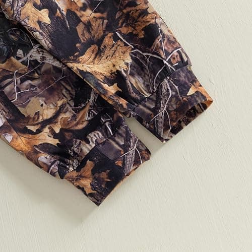 DSOKUHIB Newborn Baby Boy Hunting Outfit Deer Mallard Duck Romper Jungle Camo Pants Set Hat 3 Piece Fall Winter Clothes thumbnail 7