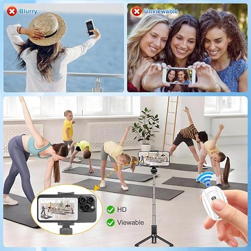 NOLYTH Selfie Monitor Screen iPhone: Magnetic Wireless Phone Back Camera Monitor for Content Creator Photo Video Recording Bluetooth Remote 4.02-inch Display Ideal for Vloggers White thumbnail 3