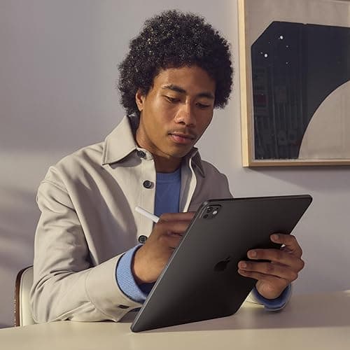 Apple iPad Pro 13-Inch (M4): Built for Apple Intelligence, Ultra Retina XDR Display, 256GB, 12MP Front/Back Camera, LiDAR Scanner, Wi-Fi 6E, Face ID, All-Day Battery Life — Space Black - Wi-Fi - 256GB - Space Black - Standard Glass thumbnail 5