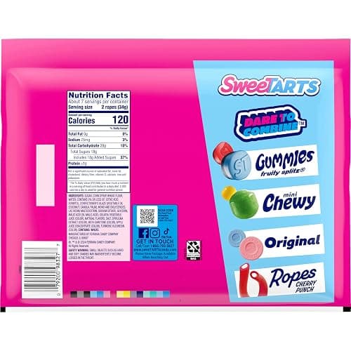 SweeTARTS Ropes, Candy, Twisted Rainbow Punch, Soft and Chewy, 9 oz thumbnail 8