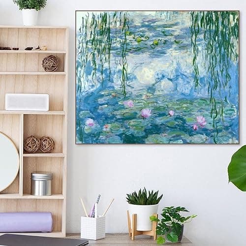 Monet Cute Diamond Art Kits for Adults Diamond Painting Kit for Beginner | Vintage Landscape 5D Funny DIY Diamond Dots Full Drill Crafts for Gem Art Dot Art for Adults Home Wall Decor for Teens12x16in thumbnail 2