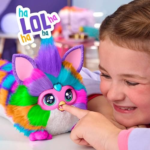 FURBY DJ Interactive Toy, Neon Star, Snuggly Electronic Plush, Music, Lights, Motion, & Games, Speaks English & Furbish, 32 in Long, 6+ Years (Amazon Exclusive) thumbnail 7