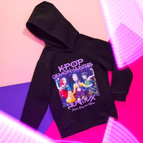 KPop Demon Hunters Hoodie for Girls Teens, Officially Licensed Warm Sweatshirt Pullover Cozy Hoodies Gifts for Girls thumbnail 5
