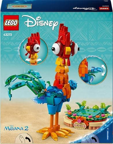 LEGO | Disney Moana 2 Heihei Building Toy - Play and Display Animal Figure with a Rotating Head, Posable Wings & Tail Feathers plus a Stand - Birthday Gift for 9+ Year Old Girls - 43272 thumbnail 13