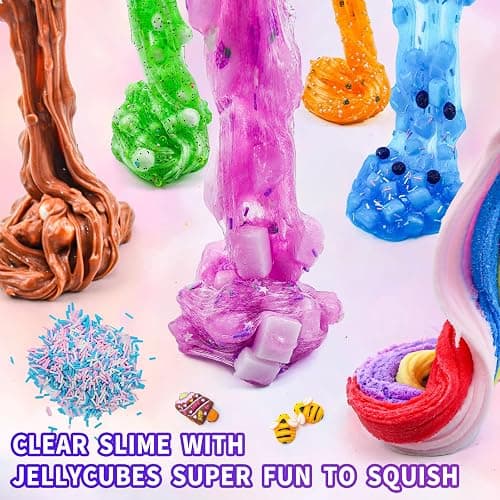 Elover Variety Textured Slime (6 Pack x 3.5oz) Premade DIY Slime Kit Toy with Add-Ins Perfect Birthday Present Party Favors for Kids Ages 8-12 thumbnail 7