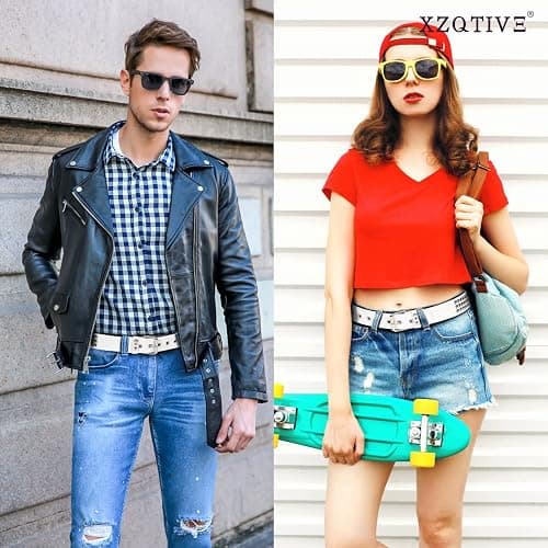 XZQTIVE Studded Belt Metal Punk Rock Rivet Belts for Women/Men Punk Leather Belt Gothic Belt Accessories for Jeans Pants thumbnail 7