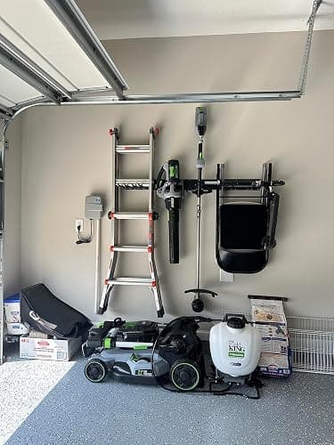 TIDYME Garage Tool Organizer Wall Mount - 48 inches - Sturdy Storage Rack with Adjustable Hooks, Anti-Rust - Easy Installation, 300lbs Capacity - Garden Tool Organizer (03 Racks & 06 Hooks) thumbnail 2