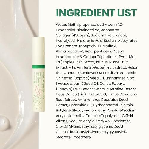 AXIS-Y Vegan Collagen Eye Serum with 2% Niacinamide, Peptides, 0.33 fl. oz. | Vegan Korean Eye Cream with Cooling Roller for Wrinkles, Fine Lines, Dark Circles, Puffiness & Deep Hydration thumbnail 8