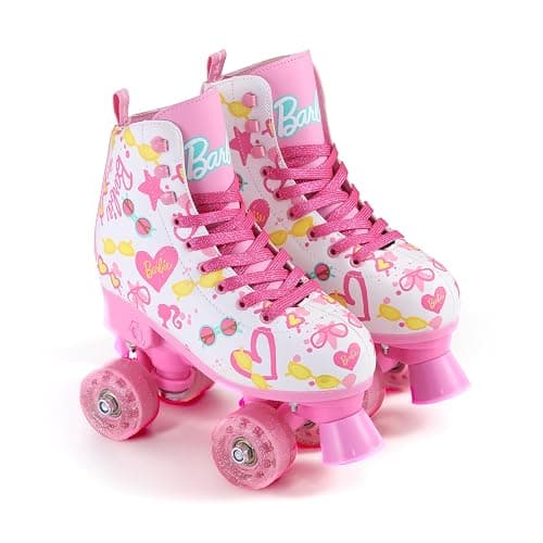 Barbie Roller Skates Foam Shoe Lining - Perfect For Active Fun and Adventures Pvc Girls' roller skate - BARBIE - 12-2 - Image 1