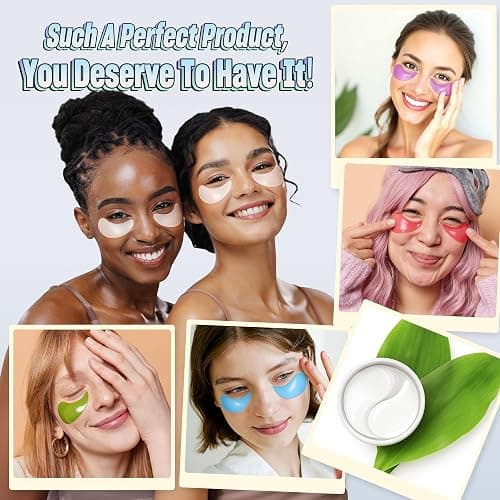 NAZANO Under Eye Patches - 60 Pack for Puffy Eyes, Dark Circles, Bags & Wrinkles with Hydrolyzed Collagen & Hyaluronic Acid - Eye Care Pads for Daily Skincare (White) thumbnail 6