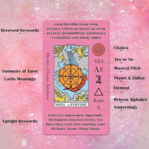 Smoostart Tarot Cards for Beginners with Meanings on Cards - Includes Premium Velvet Storage Bag & Guide Book - 450GSM Thicker thumbnail 8