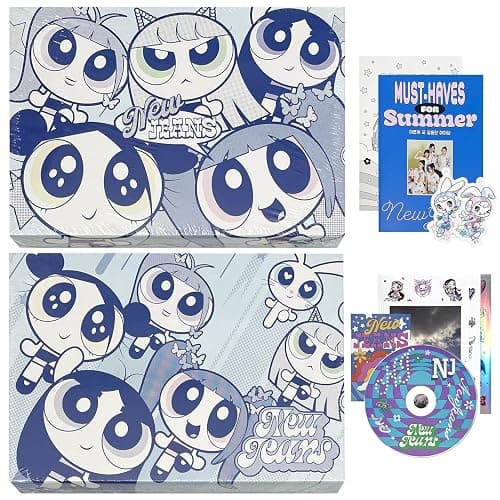 Get Up 2nd EP Album THE POWER PUFF GIRLS X NJ Box ver. / Random Photobook + Lyric Book + Stickers Postcards + Bookmarks + 3 Extra Photocards K-POP Sealed Album - Image 1