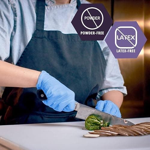 MED PRIDE Disposable Powder Free Non Latex Single Use Medical Exam Gloves, Nitrile Vinyl Blend for Cleaning and Food Handling thumbnail 4