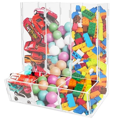 Montex Upgrade Acrylic Wall Dispenser, Acrylic Wall Storage, Play Room Organization Hanging Organizer for Playroom, Blocks, Cars, Snacks - Image 1