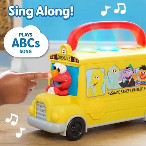 Sesame Street Elmo's Learn & Go School Bus Interactive Toy with Lights and Sounds, Toddlers Learn The Alphabet, Phonics, Numbers, Music, & More, Toy for Girls, Boys, Kids, Ages 2 and Up by Just Play thumbnail 6