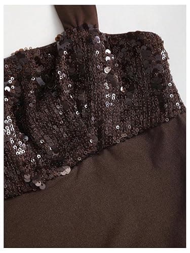 Verdusa Women's Sequin Sparkly Crop Tops Tie Backless Halter Top Rave Outfits thumbnail 2