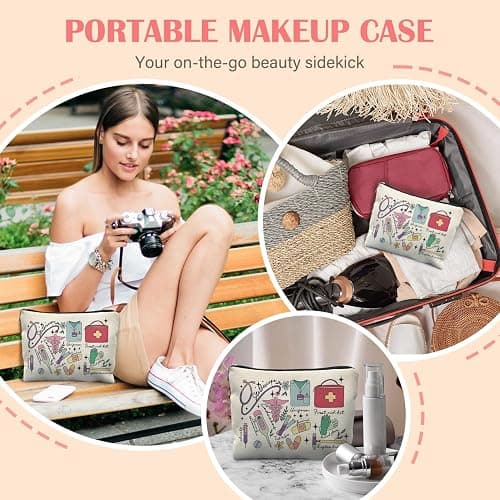 KBRCT Medical Assistant Accessories Makeup Bag for Women, Medical Assistants Week Appreciation Gifts, Nurse Gifts Cosmetic Bag for Purse, Nursing Stuff Makeup Zipper Pouch thumbnail 5