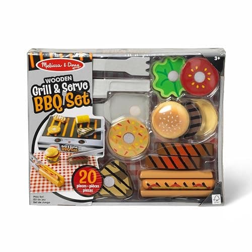 Melissa & Doug Grill and Serve BBQ Set with Pretend Play Toy Food & Kids Play Kitchen Accessories, Preschool Learning Toys for Girls & Boys 3+ thumbnail 5