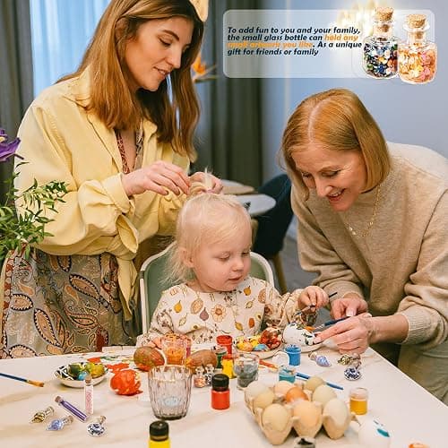 Geiserailie 50 Pieces Small Tiny Glass Spell Jars Bottle with Cork Stopper Witchy Gifts Witchcraft Supplies Wishing Bottles with Eye Screws Funnel Rope for DIY Crafts(Transparent,Style A) thumbnail 6