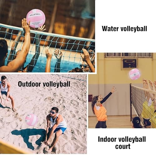 EVZOM Super Soft Volleyball Beach Volleyball Official Size 5 for Outdoor/Indoor/Pool/Gym/Training Premium Volleyballs Equipment Durability Stability Sports Ball thumbnail 8