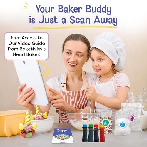 Baketivity x Duff Goldman Unicorn Cookies Kids Baking Kit | Cooking Kits with Premeasured Ingredients, Decorating Supplies, STEM Activities for Girls and Boys Ages 6-12 thumbnail 8