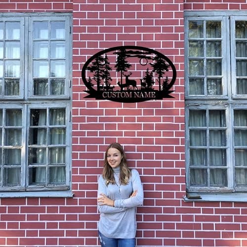 Personalized Deer Metal Cabin Sign | Custom Metal Sign | Personalized Camping Signs | Deer Hunter Gift | Custom Signs Outdoor Metal | Custom Family Name Sign | Cabin Decor | Porch Sign thumbnail 7