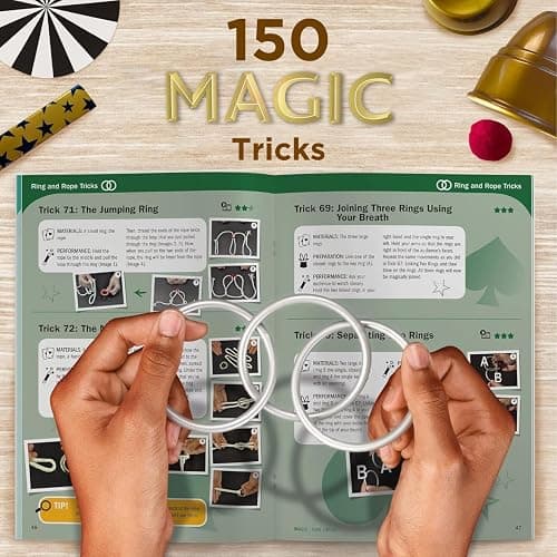 Thames & Kosmos Magic: Gold Edition | Playset with 150 Tricks | 96 Page Full Color Instruction Manual | 42 Props | Video Tutorials | Fun for Kids 8+ thumbnail 6