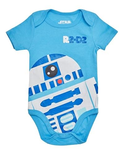 STAR WARS Baby Boys Bodysuit 5-Pack - Baby Bodysuits With Darth Vader, Boba Fett, Yoda, C-3PO, R2-D2 - Baby thumbnail 7