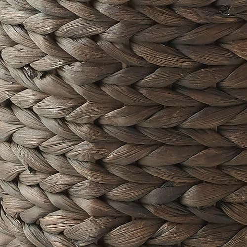 Casafield Water Hyacinth Trash Can with Lid and Liner - Espresso, Woven Waste Basket for Bathroom, Bedroom, Laundry Room, Home Office thumbnail 7