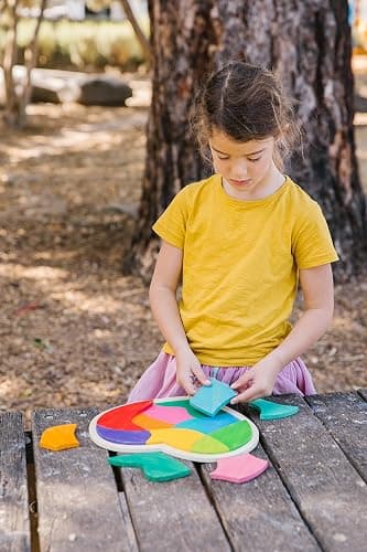 THE FRECKLED FROG Heart Full of Colors Puzzle | 10 Pieces | Wooden Puzzle for 1+ Year Old | Includes Solution | Calm Puzzle thumbnail 6