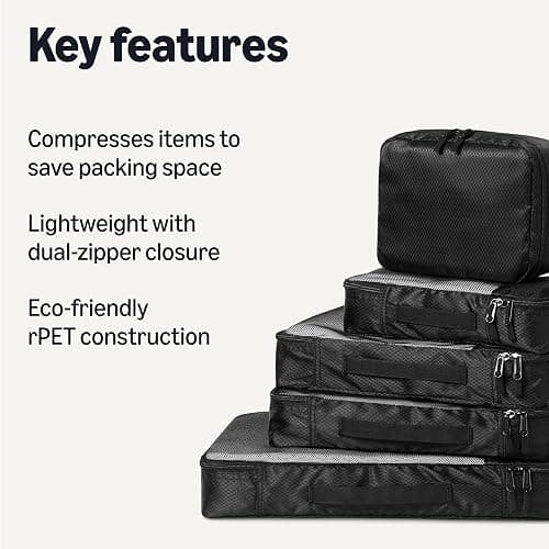 Amazon Essentials Packing Cubes Travel Accessories Set, Luggage Organizer with Double Zipper thumbnail 2