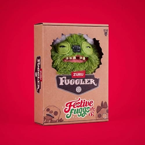 Fuggler Festive Fuggs 9 Inch Series 2 Plush (Sasquinch) de ZURU | Divertido monstruo feo con dientes caracteristicos, peluche coleccionable suave y abrazable, para fans y coleccionistas thumbnail 4