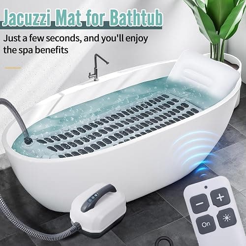 YSVORTOT Upgraded 2.0 Bathtub Spa,Bubble Bath Mat-Portable Bathtub Spa Mat - Electric Bubble Massage Mat with Remote Control, Simplicity of Operator,Help You Relax Both Physically and Mentally thumbnail 3