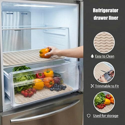 MicoYang Silicone Dish Drying Mat — Quick-Dry Ridges Counter & Sink Pad, Heat-Resistant Trivet to 450°F, Non-Slip & Dishwasher Safe, Roll-Up Storage, 18 Colors & 9 Sizes (Tapioca, 16"×12") thumbnail 6