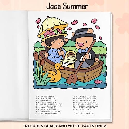 Cute & Cozy Color by Number: Coloring Book for Adults and Teens with Fun, Easy, and Relaxing Scenes to Complete Step by Step (Cozy Coloring Books) thumbnail 4