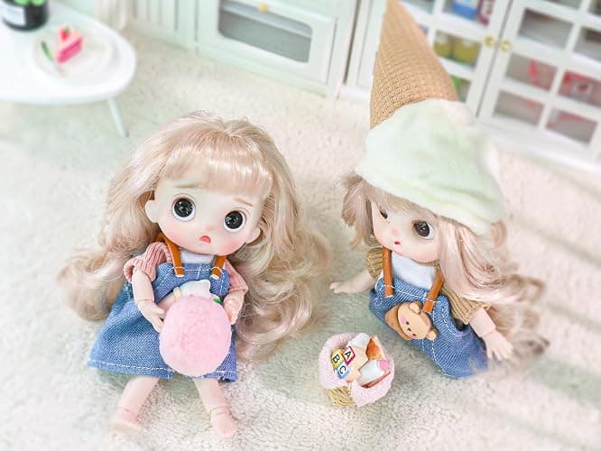 BJD Blind Box Cute Figures, Collectible Poseable OB11 Doll with 1/12 Scale Removable Clothes，Surprise Gift Single Random Mystery Box-Japanese Foodie Fun Series thumbnail 7