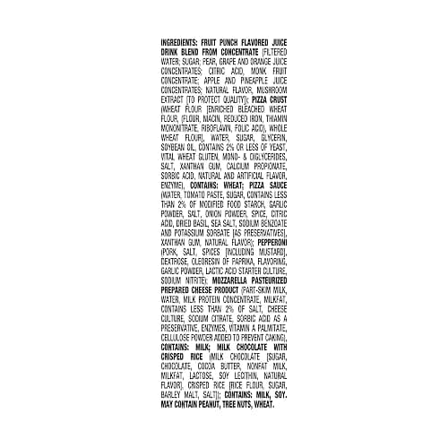 Lunchables Pepperoni Pizza with Capri Sun Fruit Punch and Crunch Bar Fun Pack, 4.7 oz & 6 fl oz Package thumbnail 3