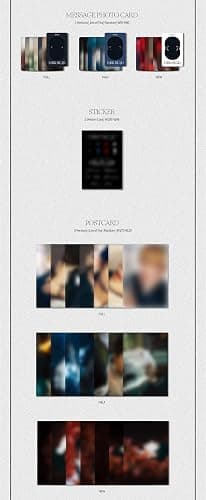 EN HYPEN : DARK BLOOD (HALF Version) 4th Mini Album CD-R+Photobook+Photocard+Message Photocard+Sticker+Postcard+Bookmark+Poster with Lyrics thumbnail 4